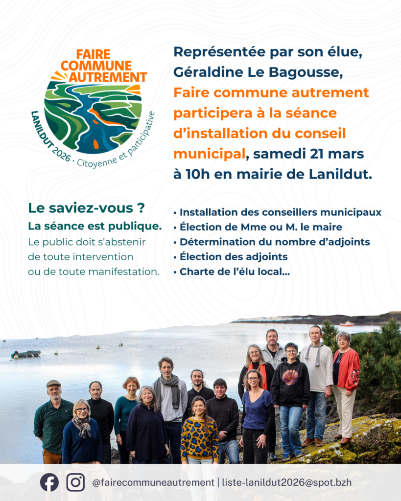 Installation du conseil municipal de Lanildut pour le mandat 2026-2032