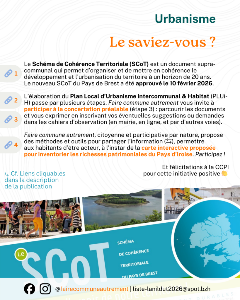 Urbanisme en Pays d’Iroise : SCoT, PLUi-H, etc.